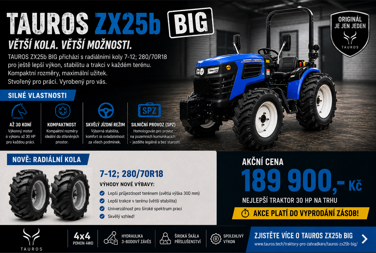 Tauros ZX25b - promo akce (radiální kola)